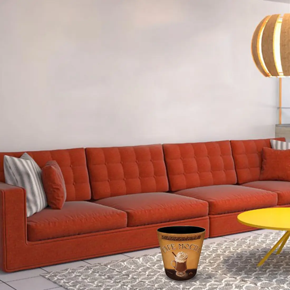 HIPSTEEN 26X20X26 см 10л Ретро стиль водонепроницаемый кожаный мусорный ящик контейнер для мусора мусорная корзина-узор кофе 4 типа