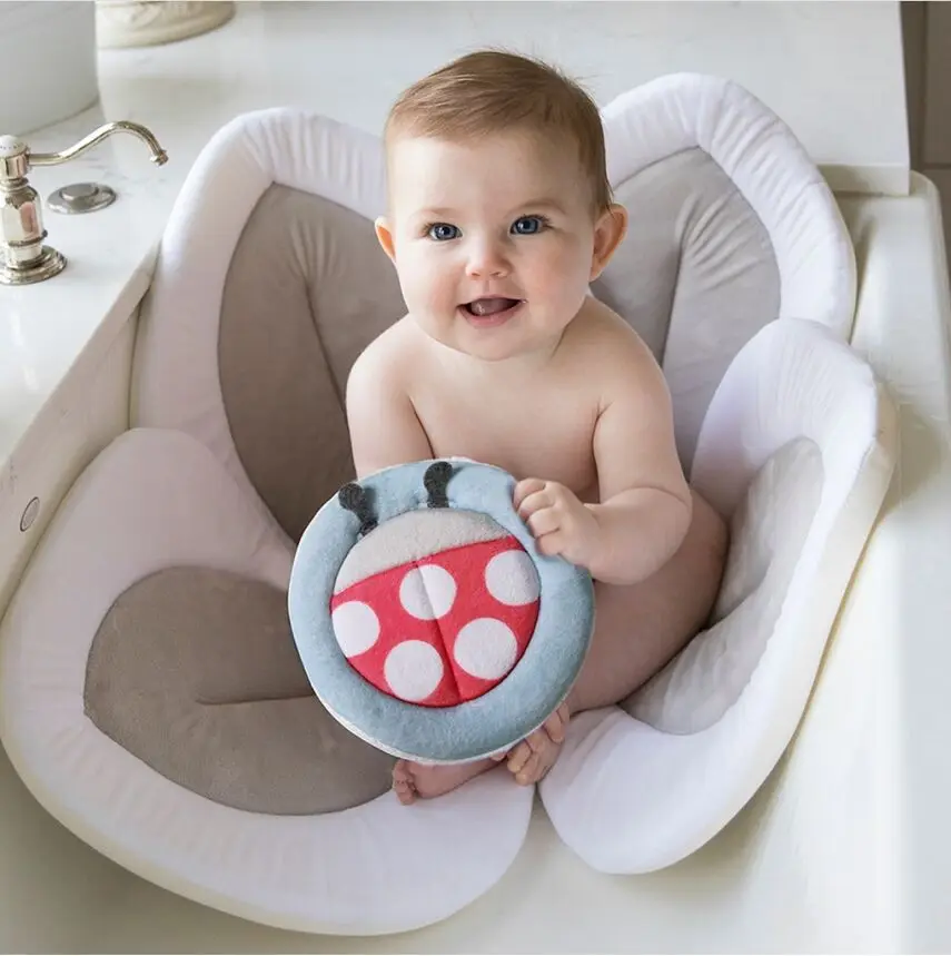 Baby Shower Портативный коврик для ванной с воздушной подушкой для ванны Коврик для ванны нескользящий коврик для ванной новорожденных безопасности ванной Подушка «Подсолнух» коврик