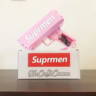 Pink S Logo Charge Make It Rain Money Gun Red Cash Super Gun Toys 100 шт банкнот Бар ночной клуб Вечерние игры на открытом воздухе Забавный модный подарок пистолет игрушки - Цвет: Pink S Logo Charge