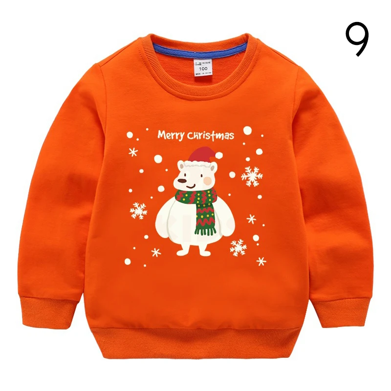 INPEPNOW Christmas Children's Sweatshirt for Girls Sweat Shirt Cotton Child Sweatshirt for Boys Baby Kids Hoodies Teens Clothes - Цвет: 9