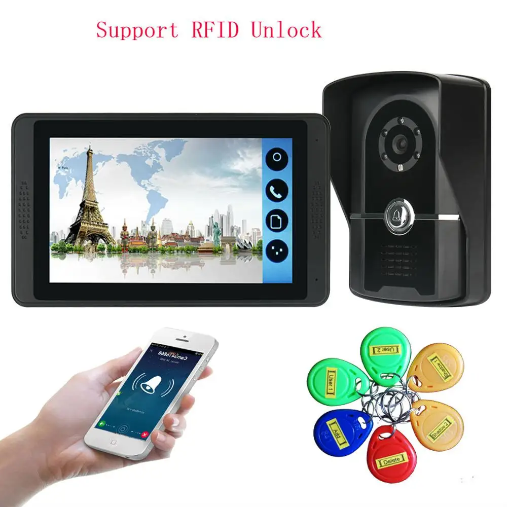 Смарт видеодомофон SmartYIBA с RFID защитой и Wi Fi|Видеодомофон| |