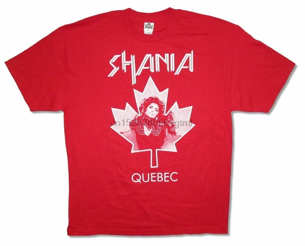 Новая официальная Красная футболка для взрослых Shania Twain Quebec City Montreal | Мужская