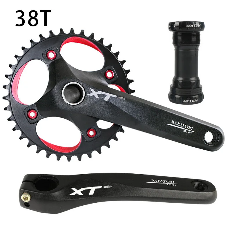 MEIJUN MTB велосипед горный велосипед цепь 34 T-38 T W/Нижний Кронштейн Cranks набор