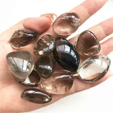 Новинка 100 г Натуральный дымчатый кварц, упавшие кристаллы кварцевая галька, полированный камень, целебный Природный Кварц, кристаллы