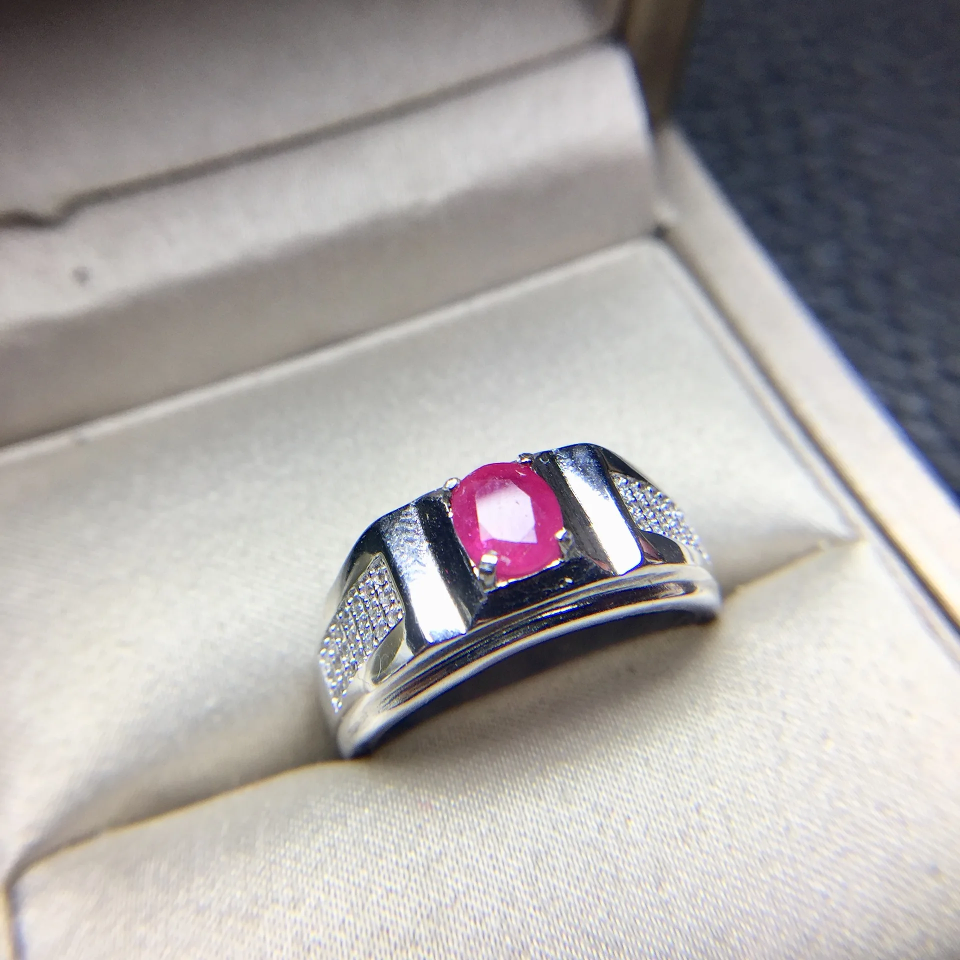 Men's Ruby Ring in Sterling Silver | Ruby & Oscar