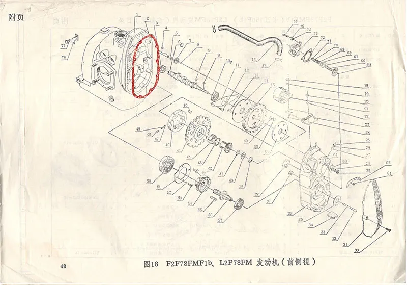 reparo cabeça plana selo de óleo 24hp