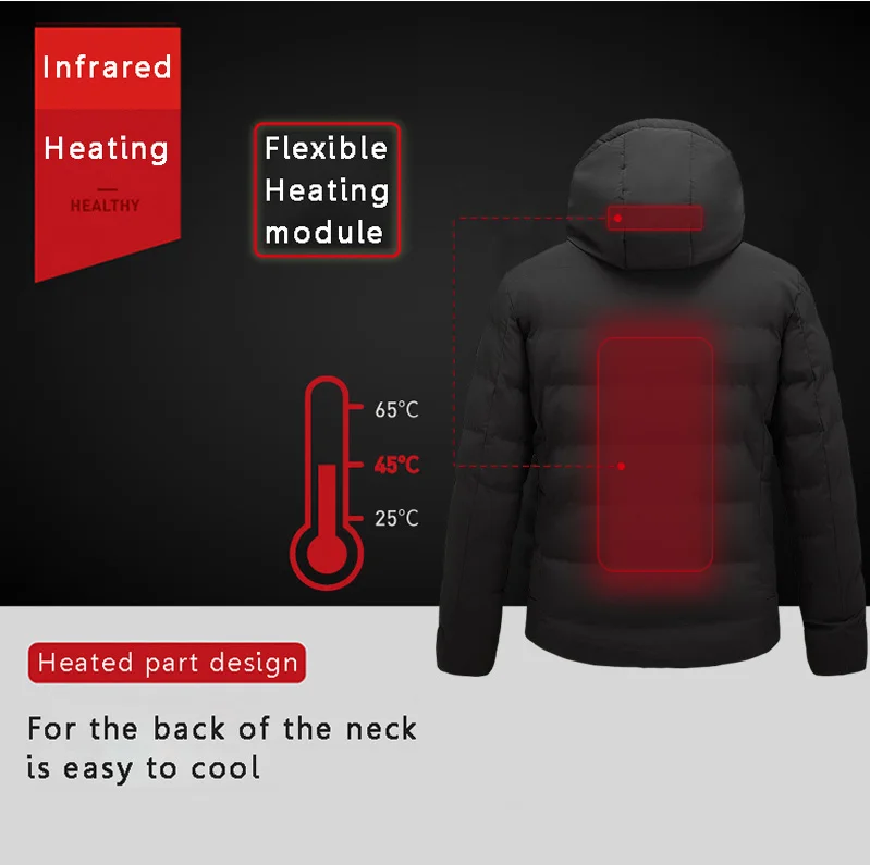 An Electric Heated Jacket with high-tech functionality, perfect for any winter wardrobe.