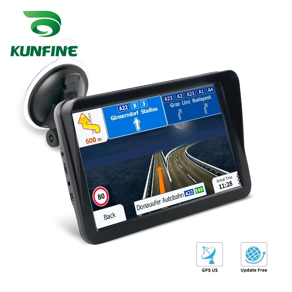 9 inch Touch Screen Car GPS Navigation 8GB DDR256M DVR Video Recorder Truck Vehicle Tablet AV-IN Bluetooth FM Radio