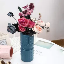 Скандинавские прямые цветочные вазы, украшение стола для гостиной, гидропоника, ваза для цветов, сделай сам, День Святого Валентина, жардиньерка