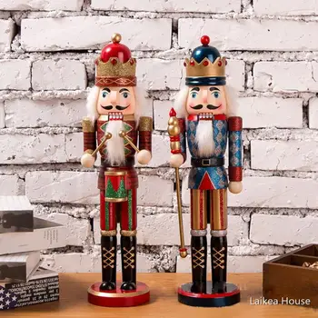 

Puppet 38CM Glitter Powder Shimmer Bright Nutcracker Christmas Gift 1PCS 2020 New Arrival Nutcracker For Children Kids Gifts