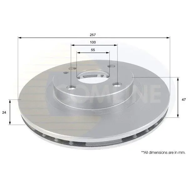 Диск тормозной COMLINE ADC0437V