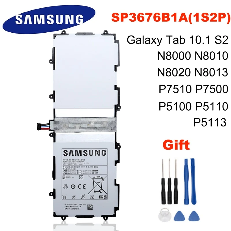 SAMSUNG SP3676B1A For Samsung Galaxy Tab Note 10.1 N8000 N8010 N8020 P7510 P7500 Tablet 7000mAh Original Spare Battery + Tools | Мобильные