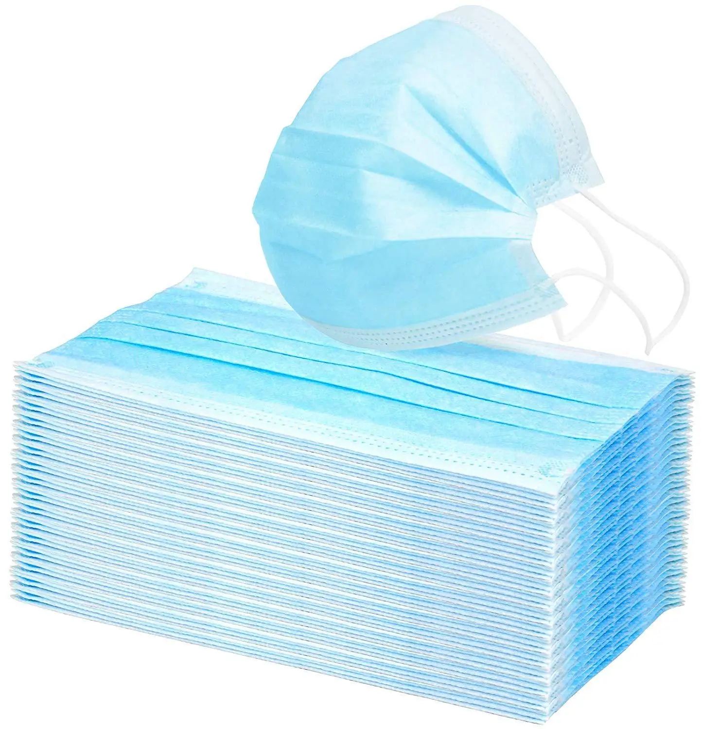 

100pcs Outdoor Masks Disposable Non-Woven Prevent Bacteria Anti-dust Mouth face Mask Three-layer Filter Proof MasksN04069