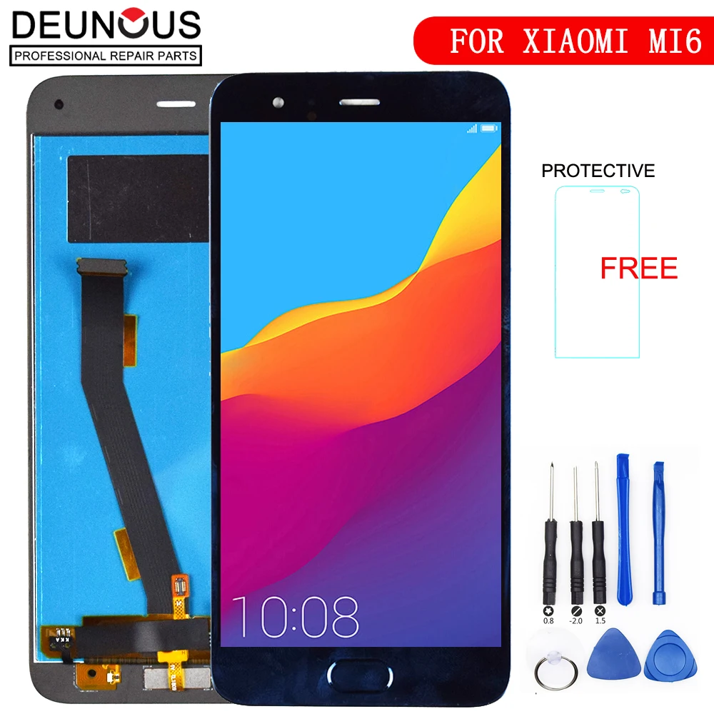 

ЖК-дисплей для Xiaomi Mi 6, 1920x1080 FHD, сенсорный экран, дигитайзер, запасные части для xiaomi 6