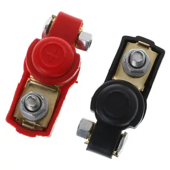 

Auto Car Battery Terminal Connector Battery 1 Pair Quick Release Battery Terminals Clamps Cap Clips Copper For Car Truck Caravan