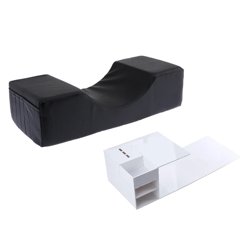 Professional Eyelash Make Up Extension Grafted Pillow w/Shelf for Salon Beauty