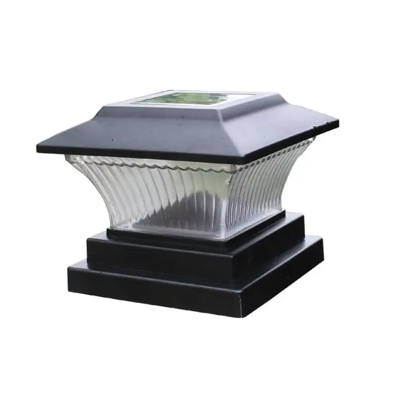 Светодиодный светильник на солнечной батарее, наружный светильник из АБС-пластика, белый/теплый светильник NiMH, 1,2 в, водонепроницаемый светильник для забора, для сада, двора - Испускаемый цвет: Cold White-Black