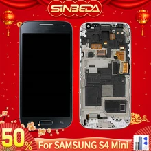 Sinbeda AMOLED мобильный телефон 4," дисплей для samsung Galaxy S4 Mini i9190 i9192 i9195 lcd кодирующий преобразователь сенсорного экрана в сборе рамка