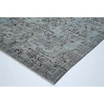 

170x298 Cm Grey Handmade Overdyed Rug-6x10 Ft
