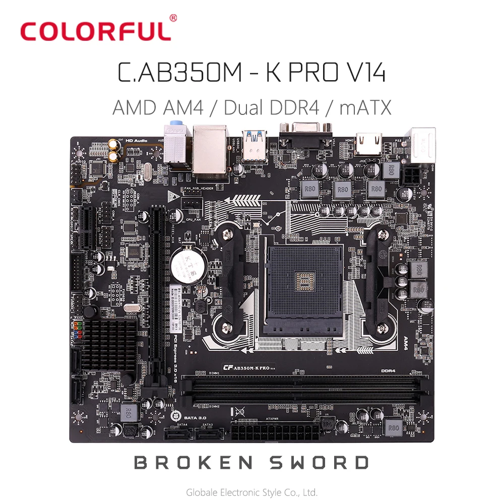  Original Bunte C AB350M-K PRO V14 Motherboard m ATX für AMD AM4 Buchse Prozessor Dual Kanal DDR4 SA