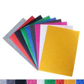 

SUNICE DIY Glitter Heat Transfer Film T-Shirt Heat Press Iron-On Heat Transfer Printing Films Plotter Cut For Clothing