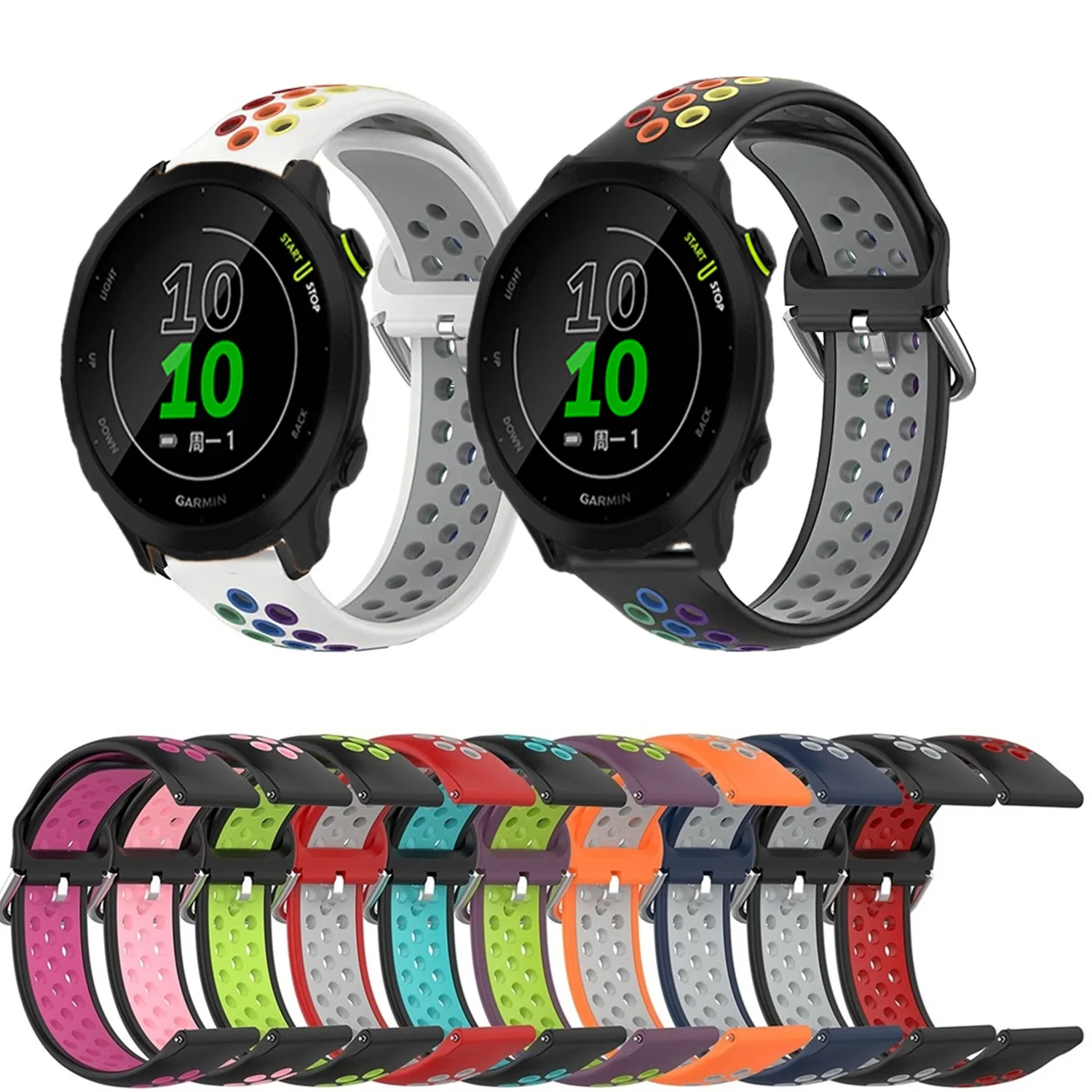 2-in-1 Protector Case Screen Protector for Garmin Forerunner 245 245 Music Soft TPU Protective Cover Shell Tempered Glass Film - 44
