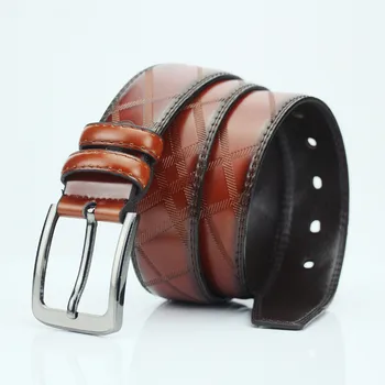 

New buckle men's belt Casual retro embossed wild youth pants belt