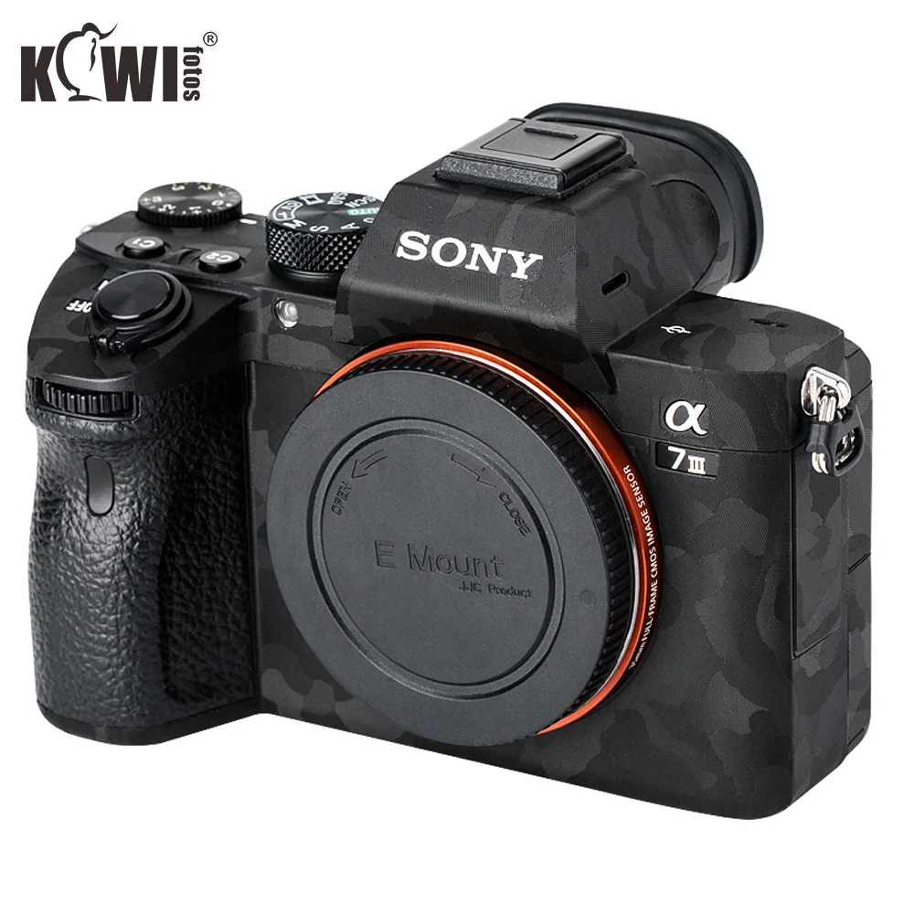 KIWIFOTOS KS-A7M3L Камера текстуру кожи Защитная пленка Комплект для Sony a7 III, a7R II с влажная Очищающая салфетка