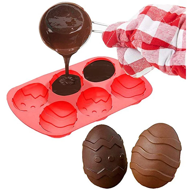 Силиконовая форма в форме пасхального яйца для выпечки 6 ячеек|baking tools|kitchen baking