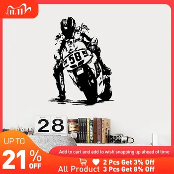 

Diy motorcycle Self Adhesive Vinyl Waterproof Wall Art Decal For Kids Rooms Home Decor Waterproof Wall Art Decal