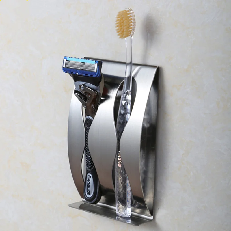 2-3 позиции настенный держатель для зубной щетки из нержавеющей стали самоклеящаяся полка для зубных щеток Органайзер аксессуары для ванной комнаты