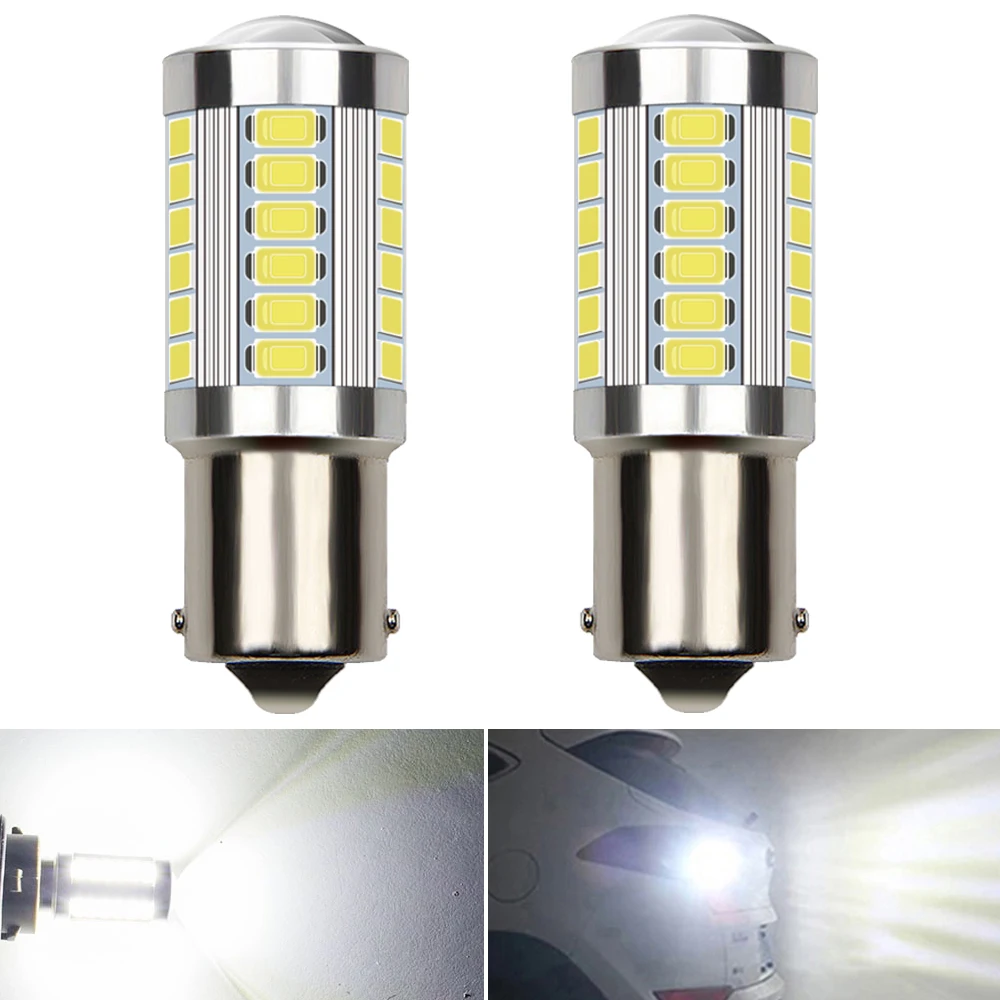 2X 1156 BA15S светодиодный автомобильный фонарь 3157 PY21W T20 7443 7440 W21W DRL 1157 Красный Белый