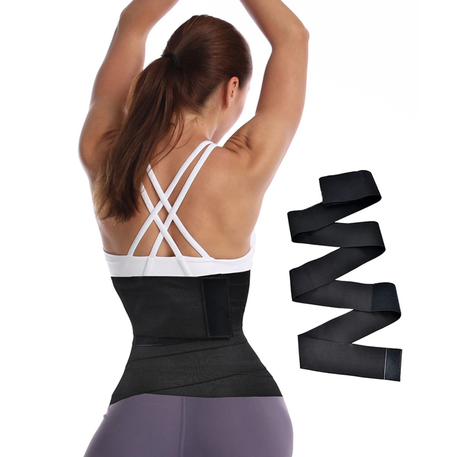 full body shaper Waist Trainer for Women Tummy Control Wrap Waste Trimmer Belt Tape Long Torso Slimming Body Shaper Postpartum Girdle Weight Loss shapewear shorts
