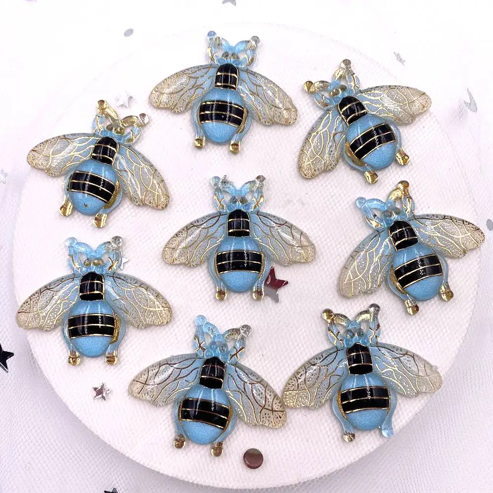 8pcs Resin Shiny Colorful Cicada Flatback Rhinestone Figurines Scrapbook 1 Hole Wedding  Applique DIY Jewellery Ornaments Craft vintage miniature ceramic animals Figurines & Miniatures