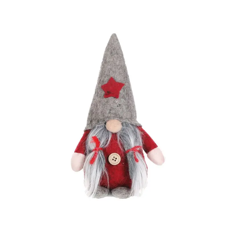 Веселая Рождественская шляпа со звездой, Шведский Санта гном, плюшевые украшения для кукол, ручной работы, игрушка эльфа, праздничные, для дома, вечерние, Декор - Цвет: 14