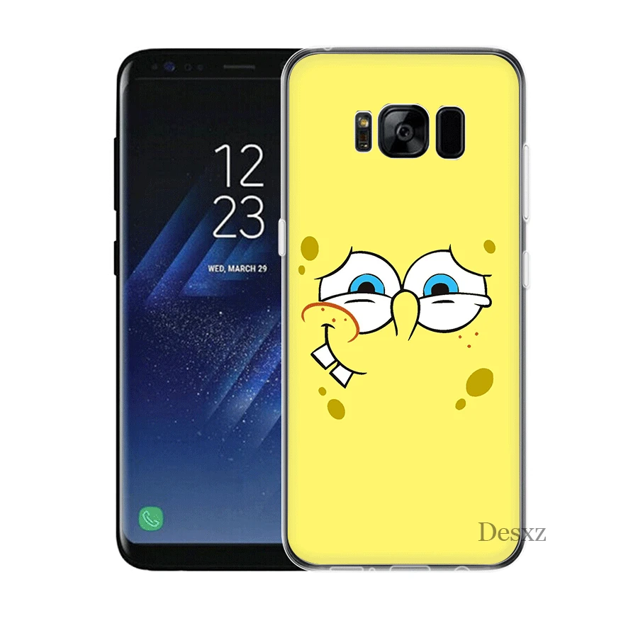 Чехол для мобильного телефона samsung Galaxy J7 J6 J5 J3 J2 J1 Prime Жесткий желтый Губка Боб