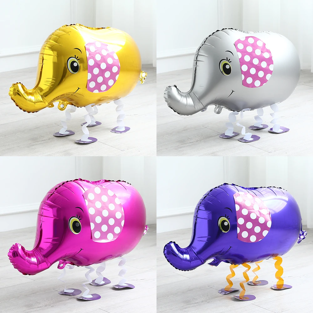 

1pc Gold elephant balloons Walking Animal helium foil Balloons colorful jungle animal party birthday party decorations kids toys