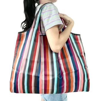 

Reusable Eco-Friendly Grocery Foldable Shopping Bags Small Size Premium Quality Slight Duty Folding Tote Bag With Handle