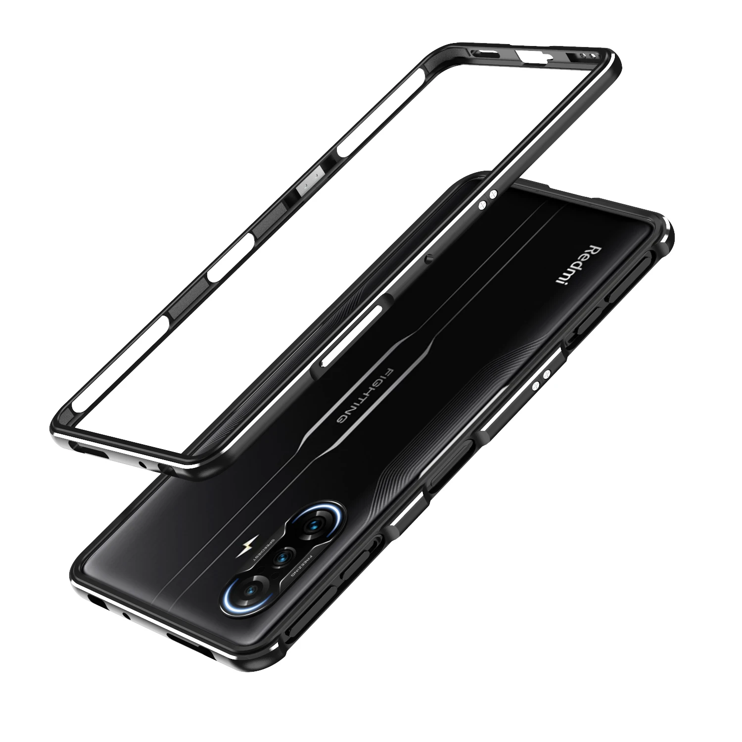 

Алюминиевый металлический бампер с рамкой, тонкий чехол для телефона Xiaomi POCO F3 GT, игровой чехол