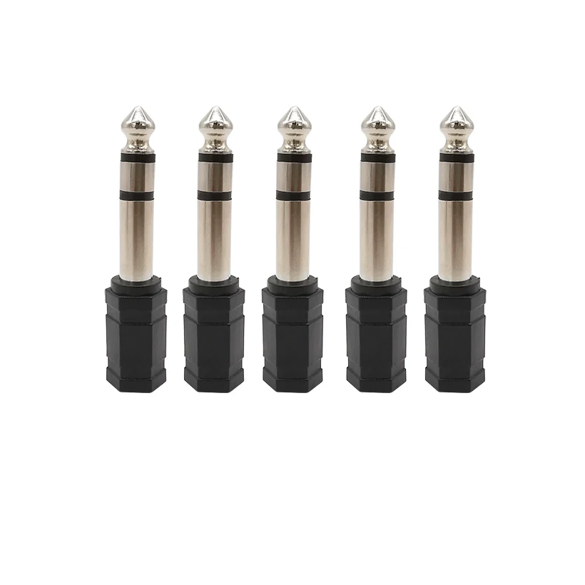 

Mini Jack Adaptor 6.35mm(1/4 inch) Male Plug to 3.5mm(1/8 inch) Female Jack Headphone Stereo Speaker Audio Connector