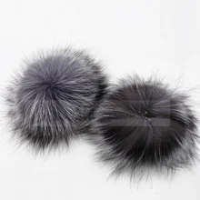 15 шт./партия помпоны из искусственного меха для вязаных шапок и шапок