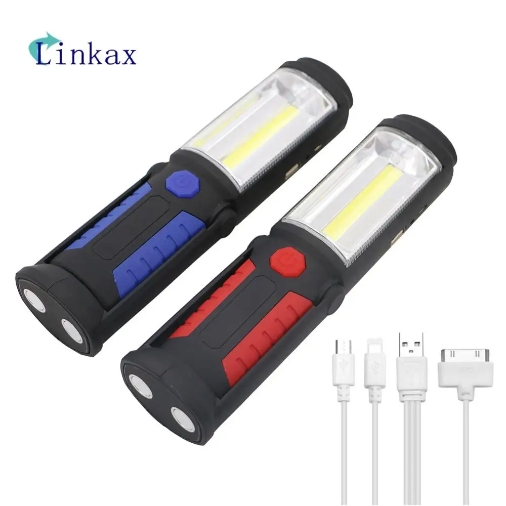 Lampe de poche puissante avec 9 perles de lampe, lumière Super tactique avec lumière latérale COB, lanterne de Camping, torche extérieure Rechargeable par USB  39