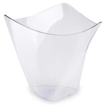 

Promotion - Party Wedding Supplies, Disposable Plastic Tableware, 75*62mm/100ml Mini Twisted Dessert Cup, 10/Pack