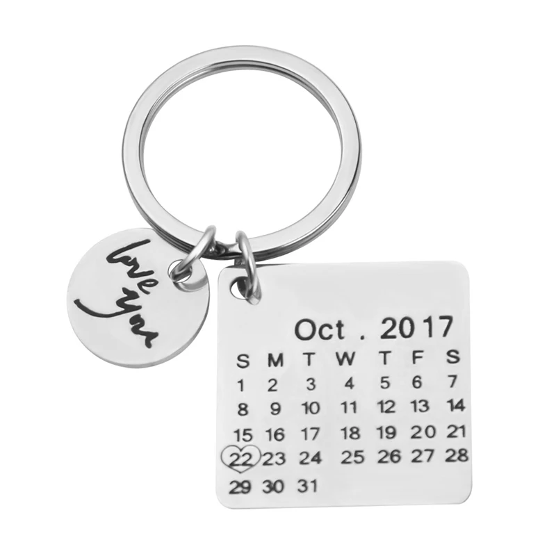 personalized calendar keychain