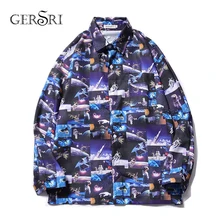 Gersri мужские рубашки с длинным рукавом новые свободные высококачественные модные тонкие рубашки для мужчин японский бренд осень