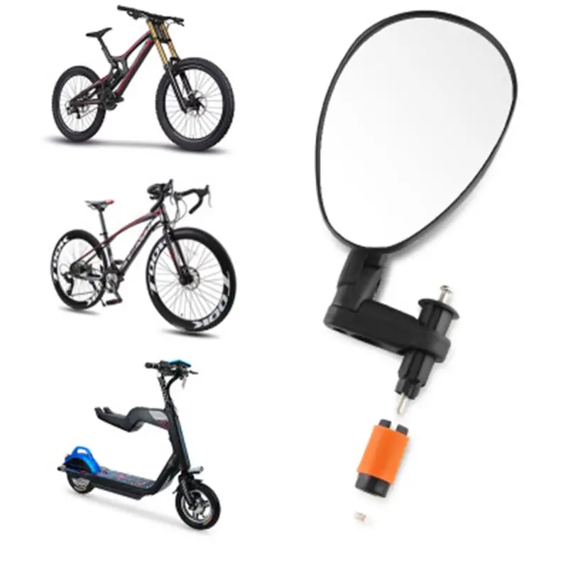 Road Bike Mirror 360 Wide-angle Convex Mirror Barend Bar end Mirror Aluminum Glass Rearview Cycling Supplies