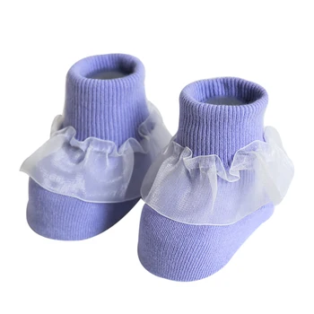 

Party Infant Children Soft Crib Socks New Baby Socks Girl Socks Cute Cotton Lace Design Princess Sock