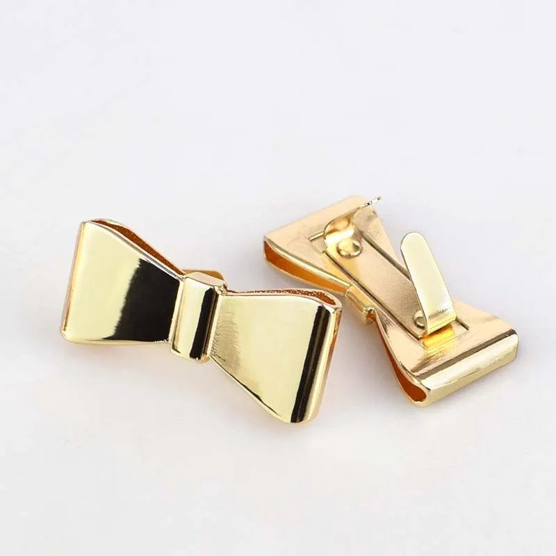 light gold Meetee 4/10 шт. 40x18 мм металлическая фурнитура платье-пачка с бантом, обувь с пряжкой, мешок ювелирных изделий декоративная кнопка переключения Чемодан DIY ремесла домашнего декора аксессуары AP505 - Цвет: light gold