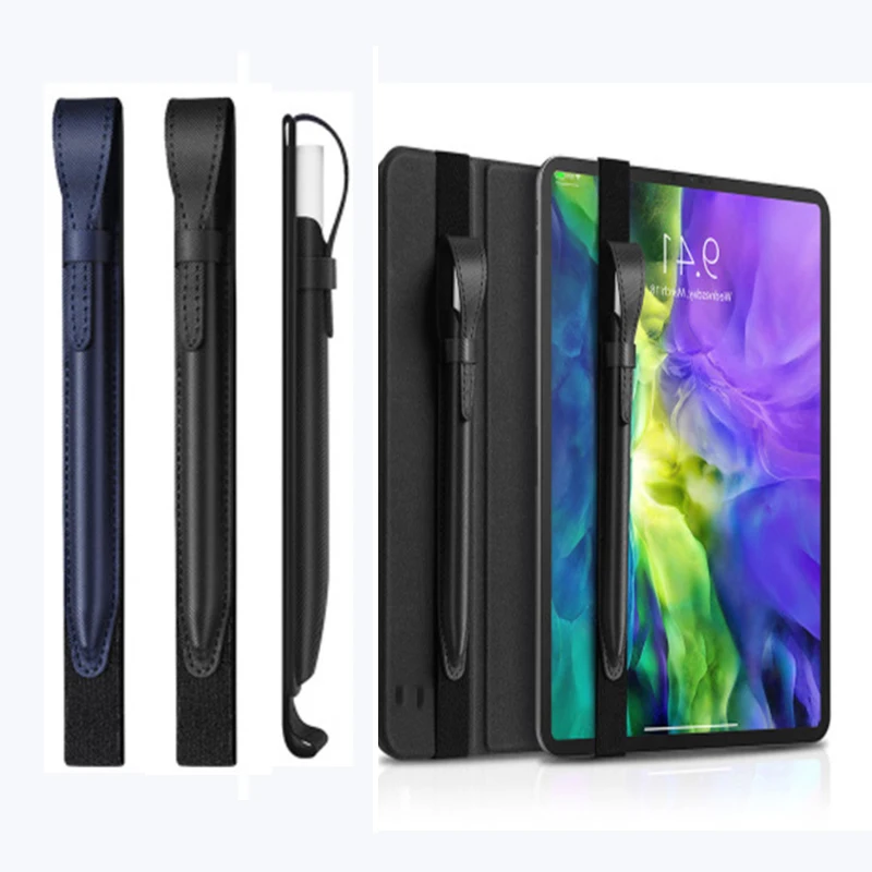 

For Apple Pencil 1&2 Pu Leather Cover Case for IPad Pro 2020 Pencil Case Tablet Touch Stylus Pen Protective Cover Pouch Hi-Q