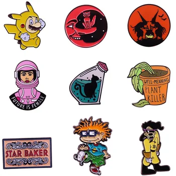 

E2153 Enamel Pin Medal Cartoon Cute Brooches Collection Metal Lapel Pin Badges for Women Men Jewelry Gifts